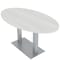 Skutchi Designs 33.5 in W, 69.5 in L, 29 in H, Engineered Wood Top, White HAR-OVL-34x70-DOU-WHCYPRESS - alternate 1
